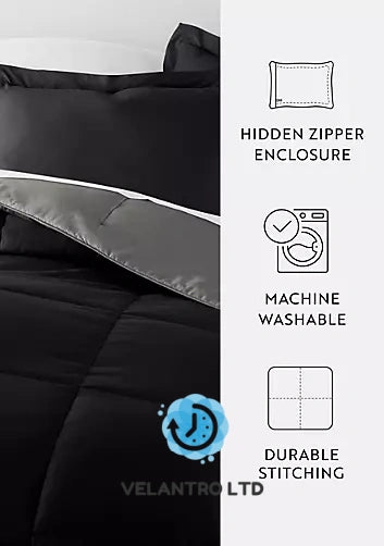 Reversible Ultra Soft Microfiber All Season Down-Alternative Comforter Set